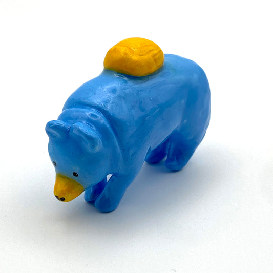 Blue California Bear with Orange Backpack - YunCraft